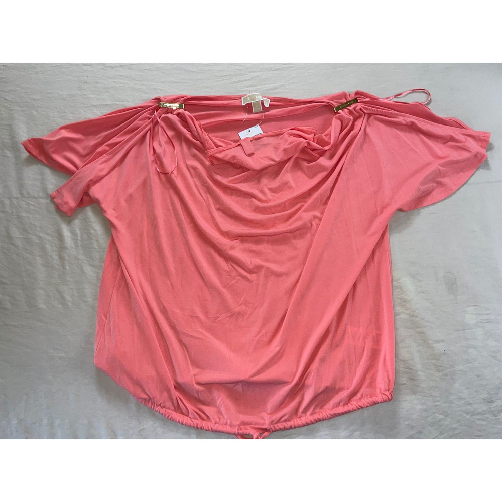 Michael Kors Basics QS75FUBC76 Top, Blouse, Shirt in Caribbean Pink. XL, NWT!!
